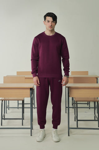 Shop Manto, Pakistan's Most Comfy Ready to Wear Unisex Triple Layered Premium Fleece Very Plum Sanki Sweatshirt