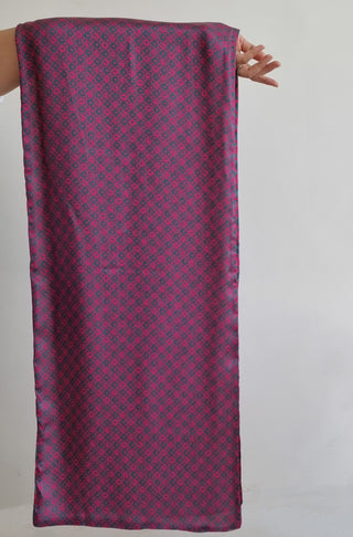 Manto Women's Stitched Magenta & Teal Blocks Double Sided Stole with Manto Calligraphed on Stole in Urdu