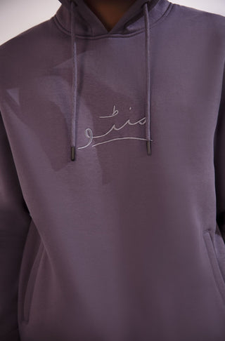 Manto, Pakistan's Most Comfy Ready to Wear Unisex Triple Layered Premium Fleece Ash Lavender Pullover Hoodie with Urdu Manto Logo & Hood Paired with Ash Lavender Jogger Pants