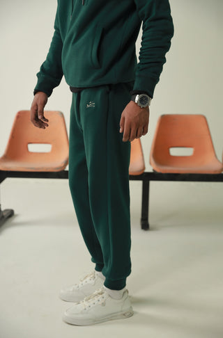 Manto Unisex Triple Layer Premium Fleece Ever Green Jogger Pants with Drawstring & Manto Urdu Logo