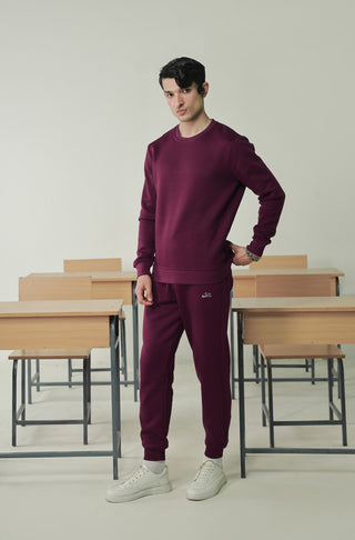 Shop Manto, Pakistan's Most Comfy Ready to Wear Unisex Triple Layered Premium Fleece Very Plum Sanki Sweatshirt