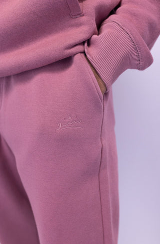 Manto Unisex Triple Layer Premium Fleece Mauve Pink Pullover Sweatshirt Hoodie with Manto Logo