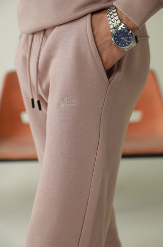 Manto Unisex Triple Layer Premium Fleece Lowkey Pink Jogger Pants with Drawstring & Manto Urdu Logo