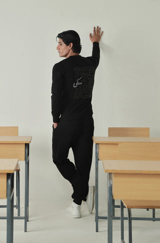 Shop Manto, Pakistan's Most Comfy Ready to Wear Unisex Triple Layered Premium Fleece Soul Black Sanki Sweatshirt