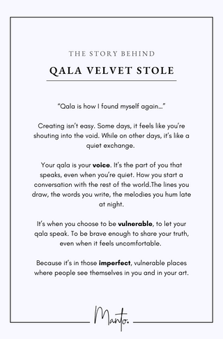 Design Philosophy for Qala Stole.