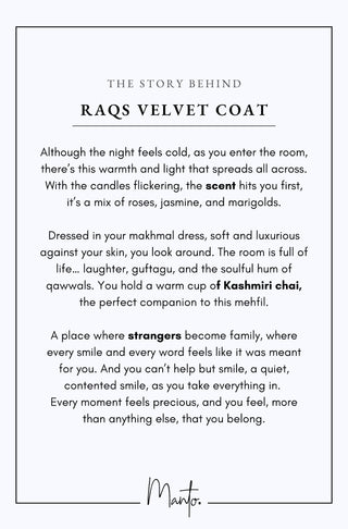 Design Philosophy of Raqs Velvet Coat